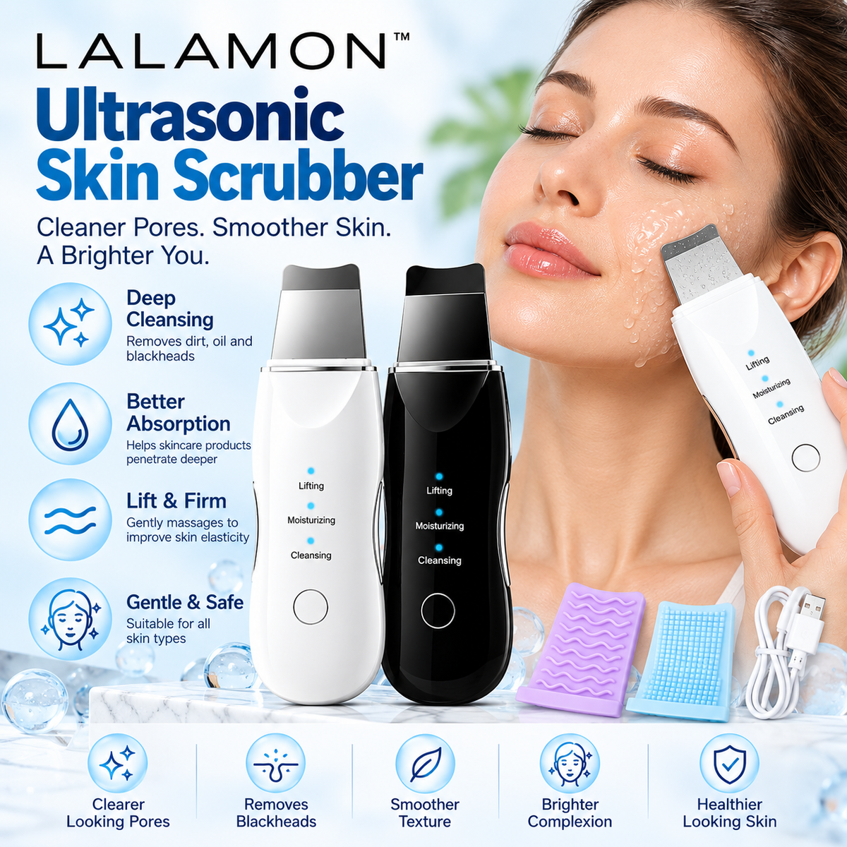 Lalamon™ Ultrasonic Skin Scrubber