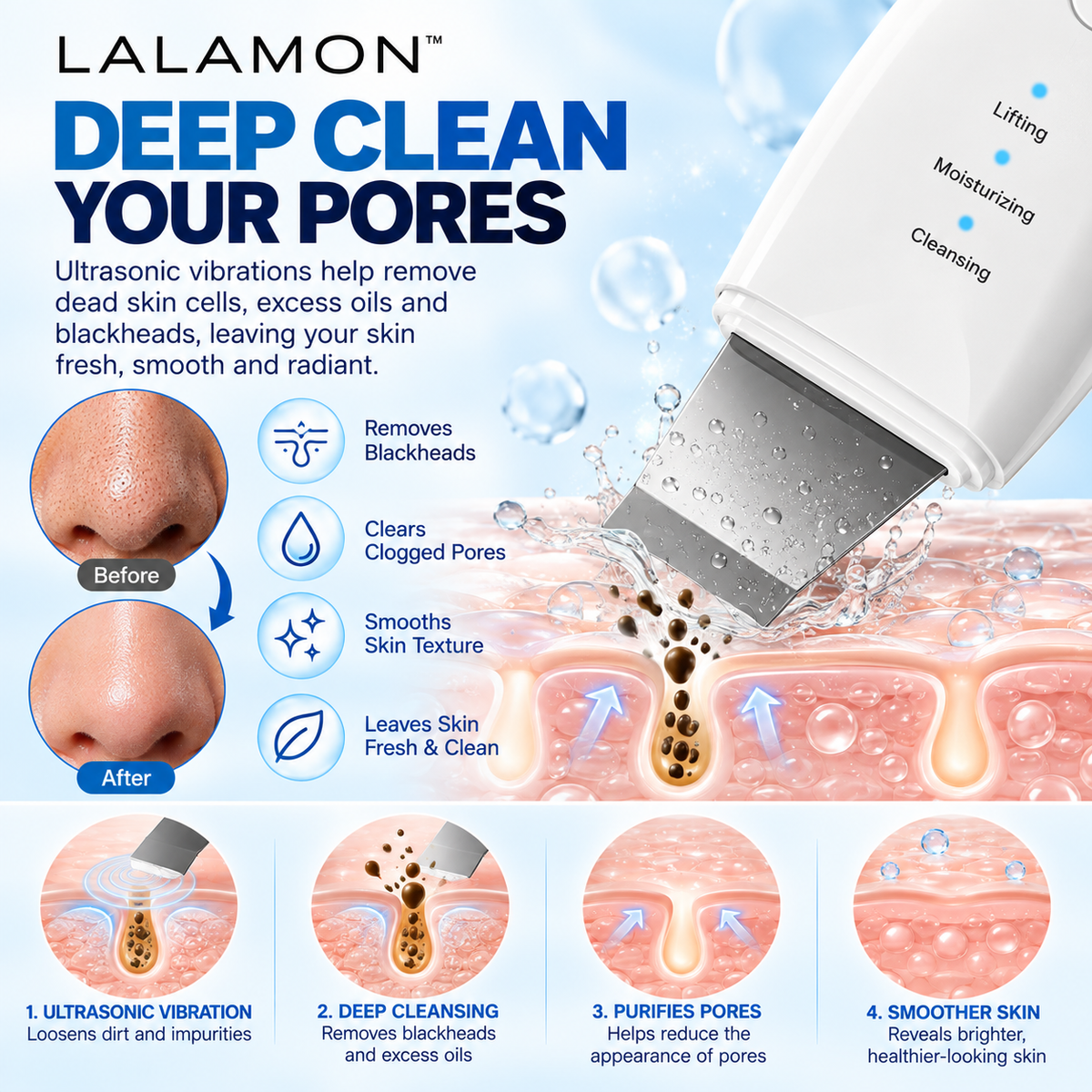 Lalamon™ Ultrasonic Skin Scrubber
