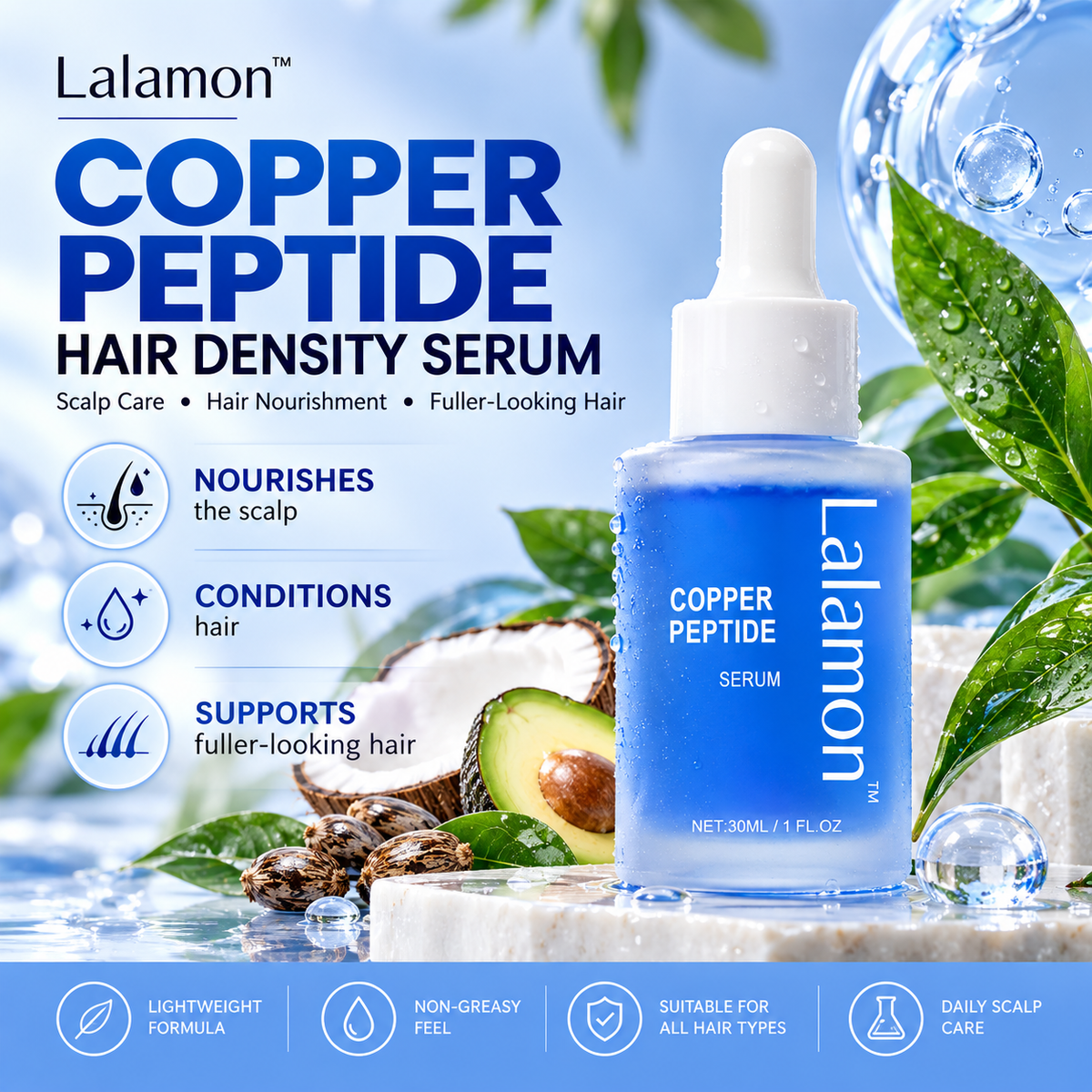 Lalamon™ Copper Peptide Hair Density Serum