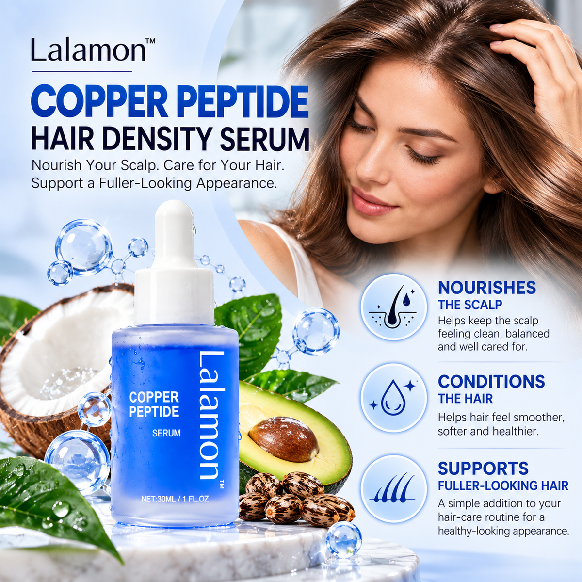 Lalamon™ Copper Peptide Hair Density Serum